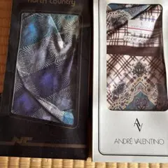 未使用品　メンズANDRÉ VALENTINO ハンカチセット