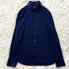 【美品✨】鎌倉シャツ Active ストレッチ 長袖シャツ 紺 日本製 M