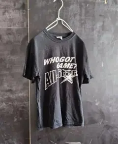 US古着 JERZEES WHO GOT GAME? 黒 Tシャツ