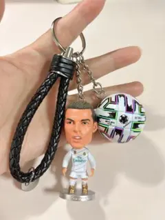 サッカー　レアル・マドリード　ロナウド　3D立体 キーホルダー