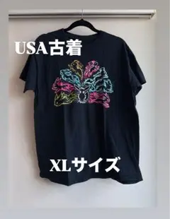 USA古着 イーブイ進化系 Tシャツ ブラック ポケモン キャラクターT