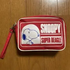 希少品 スヌーピーバッグ ポーチ 赤 昭和ビンテージ