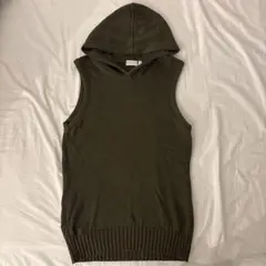 helmut lang ニットベストパーカー 緑 ITALY製