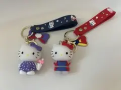 ハローキティ シリコンキーホルダー 2体セット