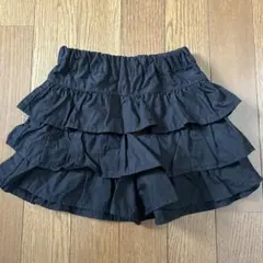 ブランシェス　黒 フリルスカート風ショートパンツ　100㎝