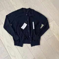 MUJI UVカット　ヘンプクルーネックカーディガン Lブラック