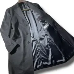【極美品】五大陸 ステンカラーコート カシミヤ100% ロング 黒 ロングXL