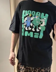 Happy Time グラフィックTシャツ ブラック