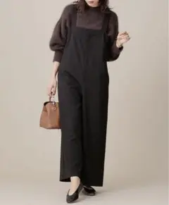 nano universe ワイドシルエットサロペット オールインワン パンツ