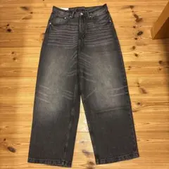 H＆M バギールーズ デニム ブラック