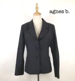 agnes b. アニエスベー 1 フォーマル ウール ジャケット グレー