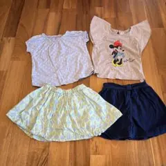 キッズ服セット トップス２着、ボトムス２着