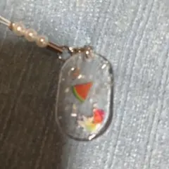 スイカと金魚のストラップ