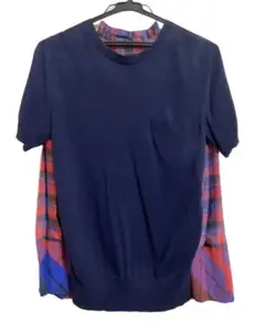 サカイsacai 半袖ニットバックプリーツ