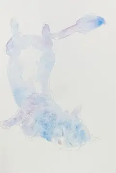 水彩画 猫 ドローイング ポストカード ハガキ 絵画