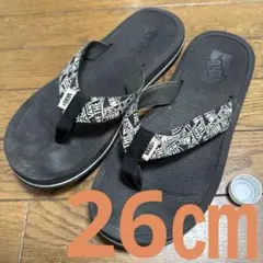 【中古】VANS ビーチサンダル ブラック　２６㎝