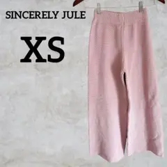 SINCERELY JULE 【XS】ワッフル編みパンツ ピンク ワイドパンツ