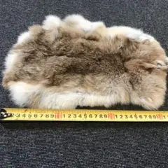 特価品です❗️ うさぎの、毛つき皮革　毛皮です。　１枚物　　30X20センチ