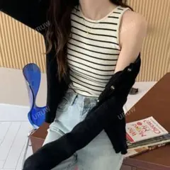 SHEIN タンクトップ ストライプ M 夏服