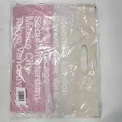 エコバッグ ピンク クリーム色 都市名プリント