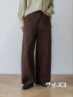 crewre 2025 spring ヴィンテージライクワイドパンツ brown