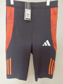 新品 adidas アディダス ハーフパンツ ブラック×オレンジ　L