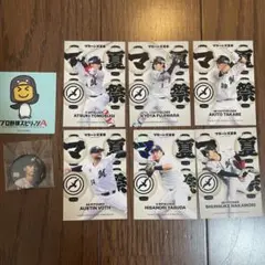 Mコレ限定 夏祭り 千葉ロッテ 選手カード 缶バッジ セット キラカードあり