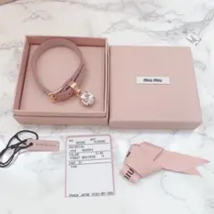 ほぼ新品! miumiu ミュウミュウ ブレスレット クリスタル マドラス