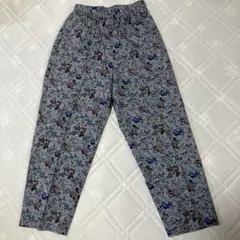 Sサイズ花柄ブルーグレーのカジュアルパンツ