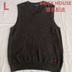 L ブリックハウス BRICK HOUSE ベスト カシミヤ グレー ディズニー