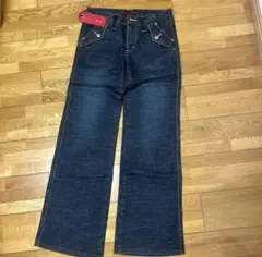 E1326 ダークデニム フレアパンツ M