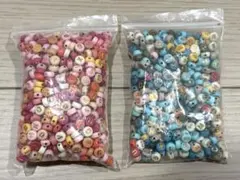 イニシャル ビーズ カラフル