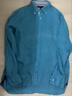 TOMMY HILFIGER ボタンダウンシャツ XL 青