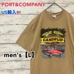 ●T360【US輸入】ポートアンドカンパニー Tシャツ ベージュ系 【L】