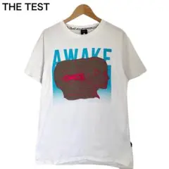 ザテスト　Tシャツ　プリント　半袖　丸首　人物　メンズ　ホワイト　AWAKE　L