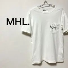 MHL. エムエイチエル　マーガレットハウエル　Tシャツ　ブランドロゴ　ポケット