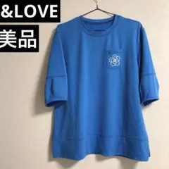 &LOVE アンドラブ フラワーポケット チュニックTシャツ M 美品