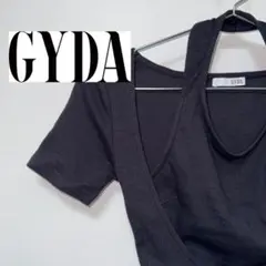 【GYDA】美品　アンダー　バックル　コルセットトップス　ブラック　クロップド丈