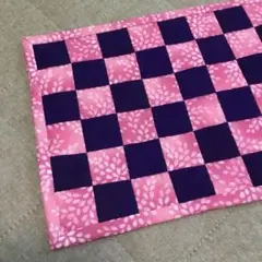 ハンドメイド　パッチワークキルトマットorミニタペストリー