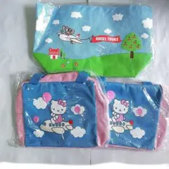 JAL KIDS　キティちゃんミニバッグ2　エンジェルブルートートバッグ1