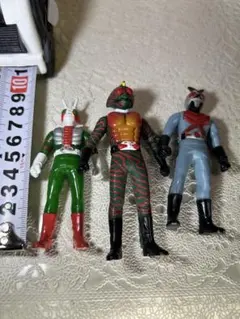 仮面ライダーV3 アマゾン　 仮面ライダーX ソフビ　昭和ライダー　3体