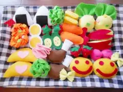 フェルトおままごと★ニコニコランチセット