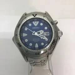 ま*ん様 セイコー SEIKO ダイバーズウォッチ キネティック 5M43-0C SEIKO Scuba Kinetic 5M43-0C30 Automatic DayDate Silver Case