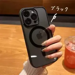 iPhone14Proケース　クリア　MagSafe　ブラック　シンプル