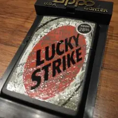 未使用 99年製 ラッキーストライク 限定 Zippo マット加工 黒