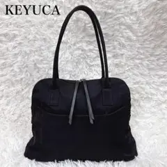 KEYUCA ケユカ ボストンバック ブラック ファスナー ナイロン