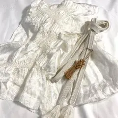 帯揚げ 帯締め 2点セット ホワイト