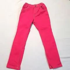【美品】easyfreak ピンク ウエストゴム ストレートパンツ