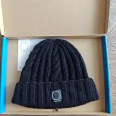 山と道　merino knit cap Black UNISEX　Sサイズ
