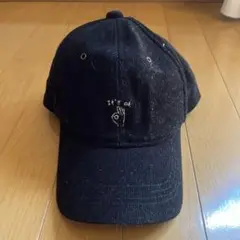 コーデュロイキャップ　ブラック